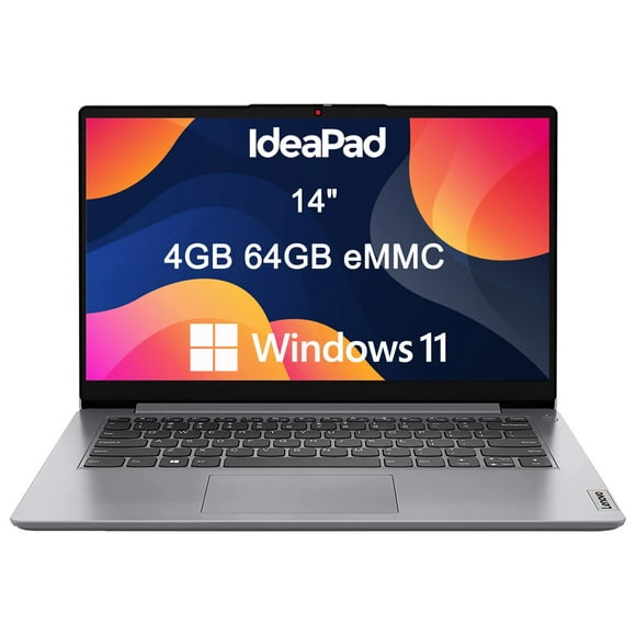 Lenovo Ideapad 1i Laptop (14" HD Anti-glare Display, Intel Celeron N4020, 4GB RAM, 64GB Storage, UHD Graphics) School, Kids & Education Laptop, Webcam, Wi-Fi 6, Type-C,