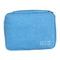 thumbnail image 2 of TISHITA Electronic Organizer Shockproof Waterproof for Card Earphone Wire Charger Blue, 2 of 6