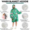 thumbnail image 5 of Wearable Oversized Blanket,Green Christmas Snowman Pattern Wearable Blanket Hoodie for Adults,Cozy Hooded Blankets with Super Pockets,Super Warm Fuzzy Pullover for Women & Men, 5 of 6