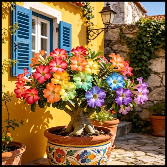 Desert Rose, Low Maintenance - Easy Grow - Ideal for Beds Borders, Plant Pots & Planters