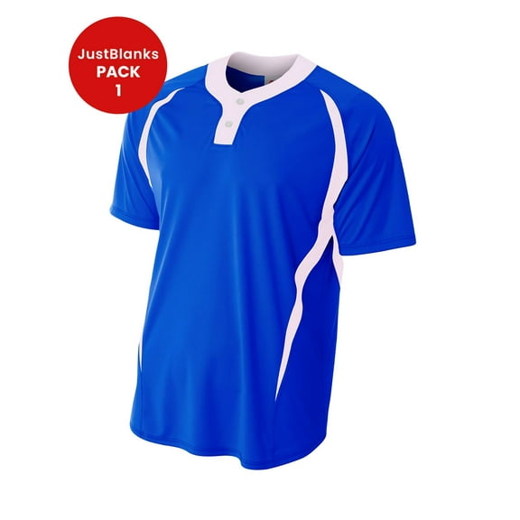 JustBlanks Men Short Sleeve T Shirts Performance Lightweight 2 Button Color Blocked Baseball Henley