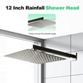 thumbnail image 5 of 12 Inch Bathroom Luxury Rain Wall Mounted Shower System with Shower Head, Hand Shower, Slide Bar,Bodysprays, 5 of 7