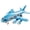Blue-Airplane, variant on Police Car Toy Plastic Pursuit And Rescue Vehicle, With Siren And Light Effects, And Led Flashlight (2.8*6.1*2 Inches, Blue).