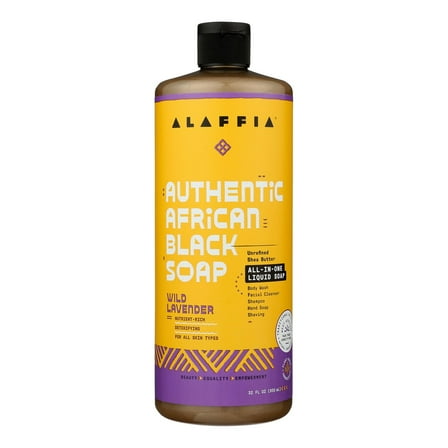 Authentic African Black Soap All-In-One, Wild Lavender 32 fl oz