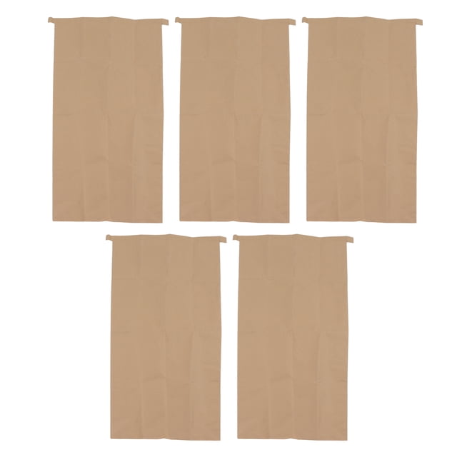 Bolsas tejidas de papel Kraft, 5 unidades, impermeables, 100 x 50 cm, para guardar hojas, para jardín, patio y césped.