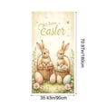 thumbnail image 2 of Djunllk Easter Door Cover - Fine Bunny Eggs Pattern Easter Theme Spring Decor for Holiday Party Room Wall Front Door Outdoor Indoor, 70.8 x 35.4 inch, 2 of 6