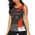 thumbnail image 1 of Balery Christmas Gnomes In Red Hats Camiseta sin mangas estampada ligera para mujer, tops de entrenamiento sin mangas, camisetas de yoga transpirables de secado rápido.-Large, 1 of 7
