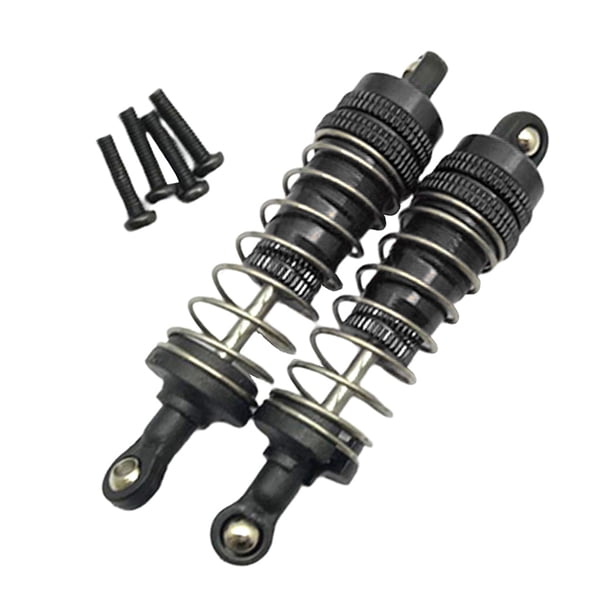 2 piezas Amortiguador perfke resortes delantero trasero para 1/14 RC coche Wltoys Negro Amortiguador RC Amortiguador