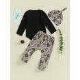 thumbnail image 4 of Suealasg Western Newborn Baby Boys Fall Clothes New to The Herd Letter Print Pants Hat 3Pcs Country Cowboy Coming Home Outfit, 4 of 9