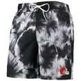 thumbnail image 2 of Men's G-III Sports by Carl Banks Black Cleveland Browns Splash Volley Swim Shorts, 2 of 4