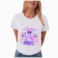 thumbnail image 4 of TOWED22 Halloween Shirts Women Cute Ghost Graphic T-Shirts Funny Spooky Ghost Print Tee Fall Halloween Holiday Casual Tops(White,M), 4 of 8