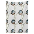 thumbnail image 3 of Ambesonne Monkey Emoji Tablecloth Rectangular Table Cover, Futuristic Cyber Faces, 60"x90", Coconut Umber Pale Blue, 3 of 4