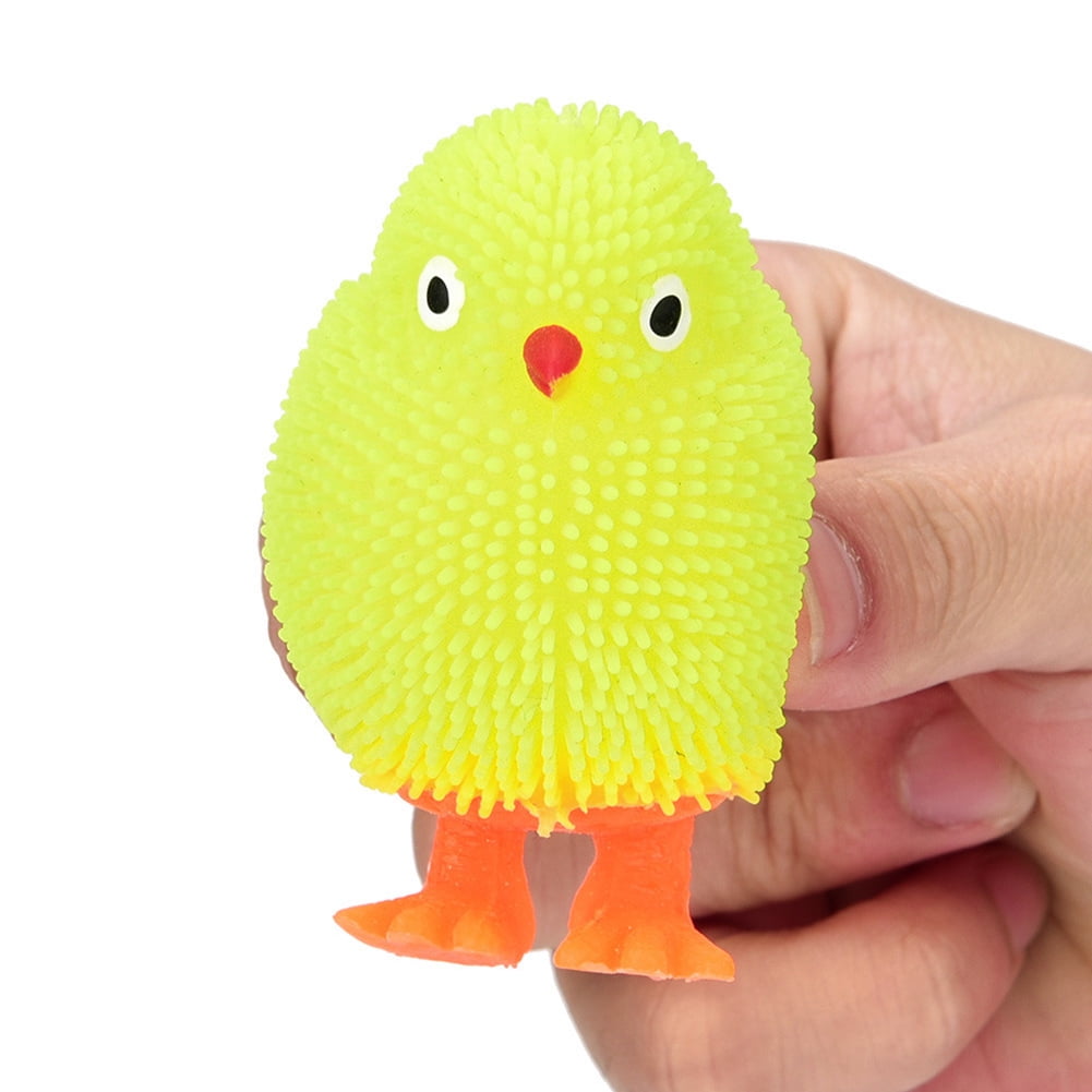 Light Up Flashing Chick Toys Puffer Yo Yo Chicken Toy Stress Relief Squeeze Toys 