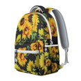 thumbnail image 2 of "Trendy Flower Pattern Backpack with Sunflower Design - Spacious Campus Backpack for Girls & Women, Water-Resistant Material with Multiple Pockets, Fashionable School Accessory", 2 of 6