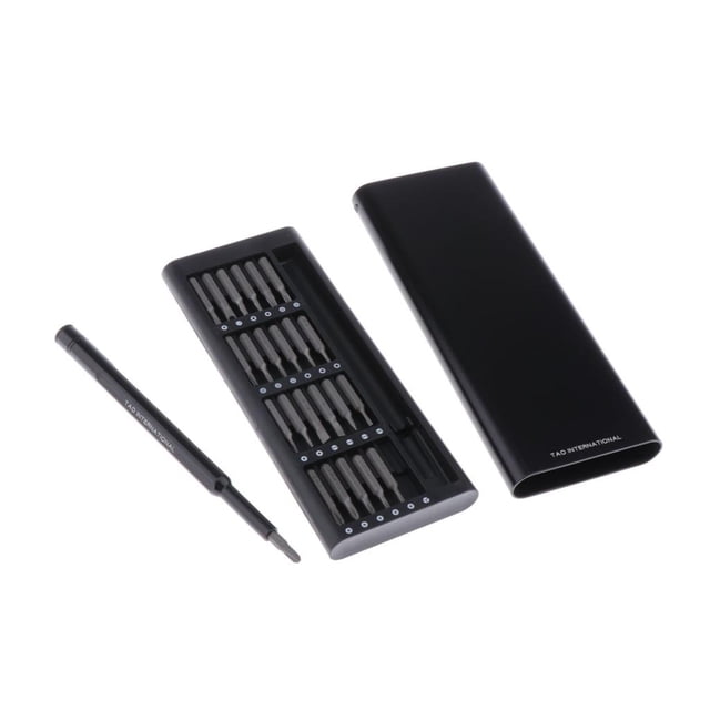 24pcs / set S2 Destornillador de material acero Teléfono portátil Reloj de herramientas de reparación shamjiam Destornillador de acero Herramientas