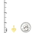 thumbnail image 2 of 10k Yellow Gold Womens Nugget Heart Charm Pendant for Women, 2 of 3