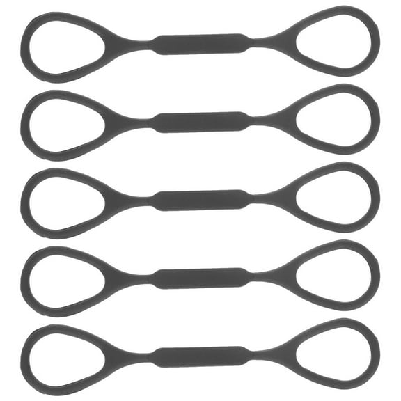 WORGEOUS  5 Pcs Sound Tube Tow Rope Gold Foil Fringe Curtain Pleated Messenger Black