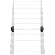 Philosophy Gym Rubber Fixed Barbell, 70 LB Pre-Loaded Weight Straight Bar for Strength Training & Weightlifting