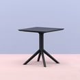 thumbnail image 4 of Luxury Commercial Living 29.5" Black Square Outdoor Patio Dining Table, 4 of 5