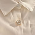 thumbnail image 5 of CIYISON Fashionable Flower Cufflinks Rhinestones Button Covers Woman Shirt Cuffs Button Clothing Accessories Easy to Use, 5 of 10