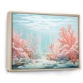 thumbnail image 2 of Designart "Submerged Coral Elegance III" Coastal Coral Under Water Floater Framed Canvas Prints, 2 of 5
