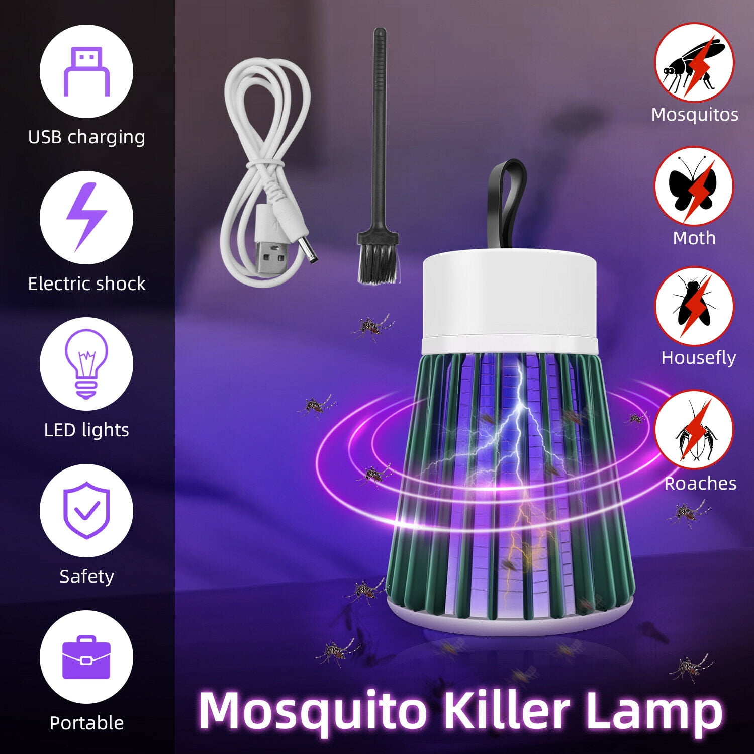 Bug Zapper Effective Attractant Insect Fly Pest Trap,Electric Mosquito