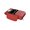 Red, variant on Practical Auto Center Console Holder Containing Two USB Outlets Memory Foam Padding And Decorative Light Effect