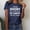 Navy, variant on MORESEC Women's Plus Size T-Shirt Short Sleeve Casual Basic Tee Round Neck Solid Letter Graphic Beach Vacation Everyday Fashion Top, Navy S