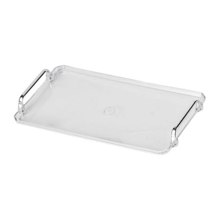 

Decorative Tray Candy Tray Storage Tray Household Home Decorative Rectangle Serving Tray Bread Tray for Breakfast Dessert Dresser L Clear