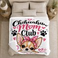 thumbnail image 5 of Chihuahua person Club Illustration, Playful Pet Portrait Pattern, Warm Flannel Blanket for Living Room and Bedroom with Detailed Artwork, Dog Moms Christmas Gift, Pet Lover Home Decor, 5 of 9