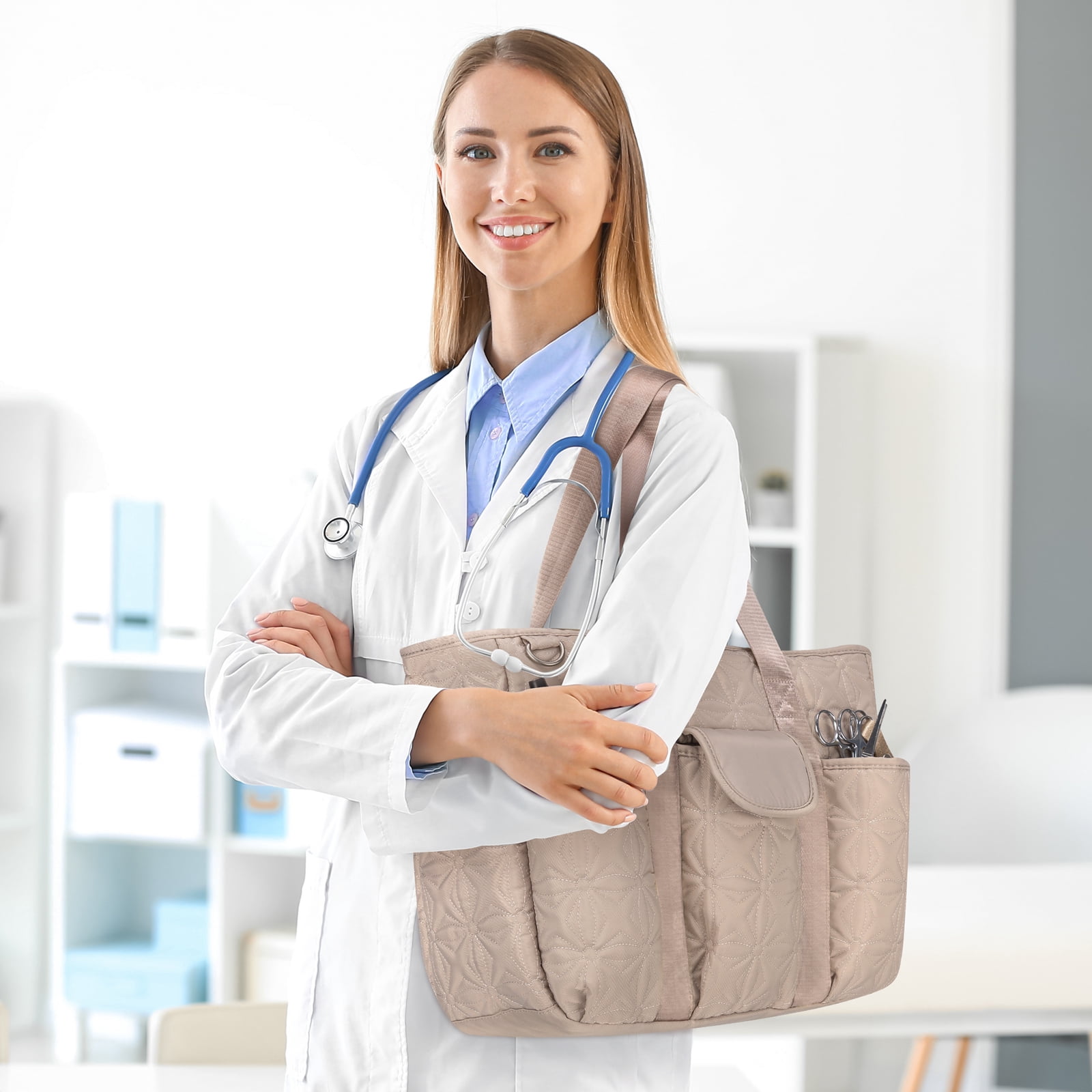 Tote Bag for Women with Computer Compartment Zipper Work Bag for Casual Work Dating College