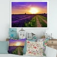 thumbnail image 3 of Designart 'Lavender Field At Sunrise II' Farmhouse Framed Art Print, 3 of 4