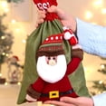 thumbnail image 2 of Santa Claus Plaid Christmas Gift Bags with Drawstring - Perfect for Holiday Party Favors & Decorations, Bulk Pack, 2 of 6