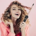 thumbnail image 2 of 3/8 Inch Tourmaline Ceramic Curling Wand, 9mm Tiny Curling Wand for Short & Long Hair, 10S Instant Heat Up, Maximum Temperature 420°F, Includes Heat Protective Glove & Clips, 2 of 9