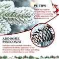 thumbnail image 6 of LAMPHOME 2FT Pre-Lit Flocked Basin Tree - 30 Warm White LEDs, 3 Pine Cones, 189 Tips, Magnesium Basin, 6 of 7