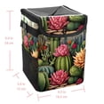 thumbnail image 5 of Cactus Car Trash Bin: Foldable with Lid, Leak-Proof, Hanging Storage Bag - Mini Trash Can, Garbage Can for Car, 5 of 6
