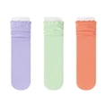 thumbnail image 6 of MKOSPLRT 6-14 Years Big Girls Socks 3 Pairs Toddlers Ruffle Sock Girl's Knee-High Stockings Kids Cozy Warm Solid Color Long Socks, 6 of 8