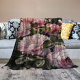 thumbnail image 2 of Orinice Flowers Roses Warm Lightweight Blanket Soft Fleece Blankets Throw Blanket Living Rooms Sofa Decor Cow Gifts All Seasons Excellent Hand Feel Blanket for All Seasons 40x50in, 2 of 6