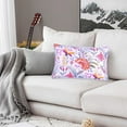 thumbnail image 4 of Throw Pillow Covers Pack of 4 for Living Room Table, Floral Printed Cushion Case, 14x20 inches - White Multi - Home Decor, 4 of 12