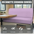 thumbnail image 4 of XYZCANDO Light Purple Print RV Dinette Cushion Covers Stretchable Couch Cushion Covers Solid Color Print Washable Slip Covers for Loveseat Sofa Slip Covers for 2 Seat Cushion Couch Designed Gifts, 4 of 7