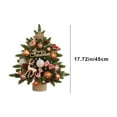 thumbnail image 3 of Flocking Beads Mini Christmas Tree Ornament, Desktop Small Tree with Sturdy Base, Red Coffee Rose Gold Color Options, for Table Decor and Indoor Holiday Setup, 3 of 6