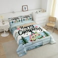 thumbnail image 4 of Erosebridal Cartoon Car Bedding King Comforter Set,Happy Camping Comforter Sets King Size,Lodge Cabin Duvet Insert,Breathable Boys Bedroom Decor,Reversible,3pcs, 4 of 8