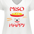 thumbnail image 4 of Inktastic Kawaii Miso Happy Women's Plus Size V-Neck T-Shirt, 4 of 5