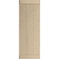 thumbnail image 2 of Ekena Millwork 16 1/2"W x 58"H Rustic Three Board Joined Board-n-Batten Sandblasted Faux Wood Shutters w/End Batten (Per Pair), Primed Tan, 2 of 10