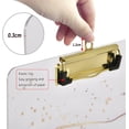 thumbnail image 3 of FMSHPON Lavender Pink Marble Clipboard Hardboard Wood Nursing Clip Board and Pull for Standard A4 Letter 13x9 inches, 3 of 5