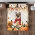 thumbnail image 4 of Happy Thanksgiving German Shepherd with Turkey Pumpkins Autumn Vibes Quilt Bedding Set Alsatian Dog Lover Gifts 1 Blanket Bed Cover 2 Pillowcases - 12018, 4 of 5