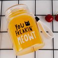 thumbnail image 3 of Bangcool Glass Water Cup Cartoon Coffee Mug Tea Cup Tea Mug with Lid & Short Strap, 3 of 10