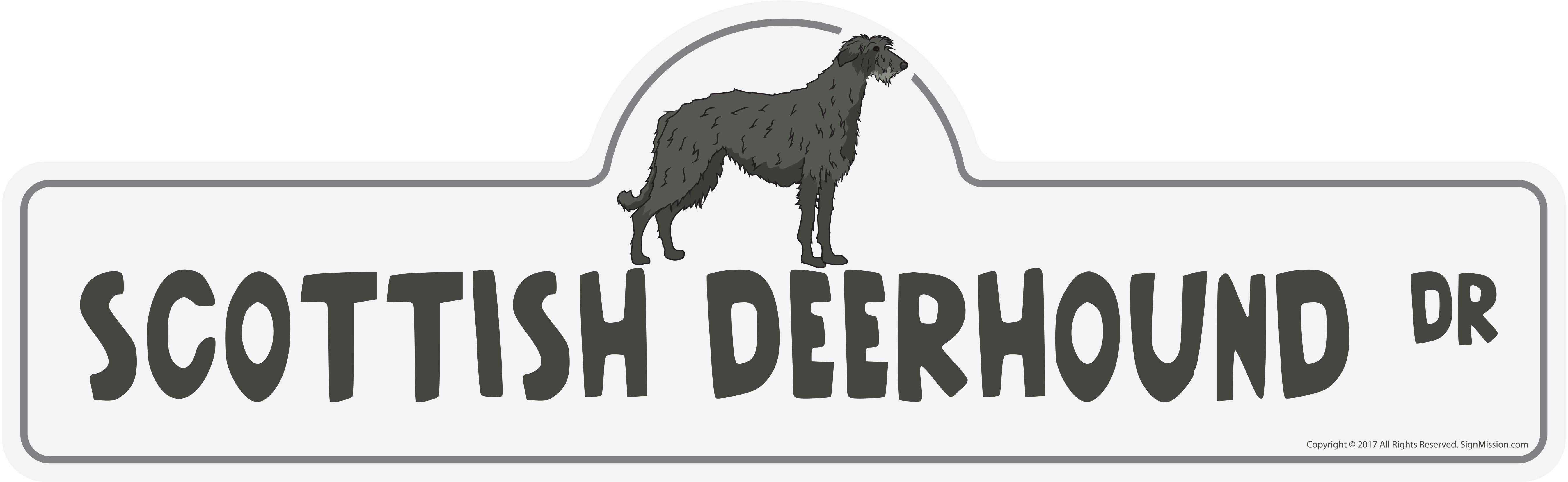 DOG BREED FUNNY CAR DECAL BUMPER STICKER WALL got deerhound 