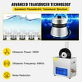thumbnail image 5 of 6L Ultrasonic Record Cleaning Machine for 7-12 Inch Vinyl, 180W with Drying Rack, Washes 8 Records Simultaneously, Great for Home and Store, 5 of 11