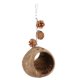 thumbnail image 1 of 46mm Rose Gold Nido de Pájaro de coco, nidos de cría de loros, columpio para pájaros, juguete colgante, casa para pájaros, 1 of 5